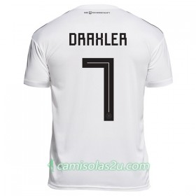Camisolas de Futebol Alemanha Draxler 7 Mulher Equipamento Principal Copa do Mundo 2018 Manga Curta